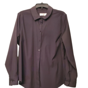 Time Tru lady's 16/18 XL black button down  long sleeve top.